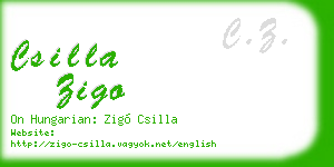 csilla zigo business card